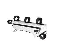 BHGMGEBLV Motorcycle Luggage Bags Bike Frame Bag Water-Resistant Bicycle Triangular Crossbeam for MTB&Road Gravel with Lengths Over 17 in Motorbike Saddle Bag(White-2.4L)