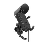 BHGMGEBLV Motorcycle Phone Mount 15W Motorcycle Wireless Charging Phone Holder Cradle For Charger GPS Moto Support Cellphone Handlebar Mount For 4-7 Inch Bike Phone Holder(Wireless Charger M)