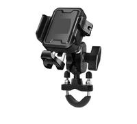 BHGMGEBLV Motorcycle Phone Mount Motorcycle Riding Shock-Absorbing Phone Holder Type-c Charger Adjustable Anti-Theft Quick Release Navigation Bracket Bike Phone Holder(Uncharged - Black 2)