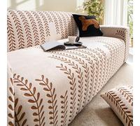 BHGRTSQ Jacquard Sofa Covers Stretch 1 2 3 4 5 Seater All-Inclusive Couch Covers High Stretch Sofa Cover Thick Soft Sofa Protector Machine Washable Non Slip Sofa Slipcovers(Size:5 Seater,Color:L)