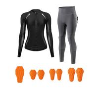 BHGRTSQ Women’s Breathable Mesh Motorcycle Jacket and Pants Set with CE Armor Protective Riding Gear Suit, Anti-Collision Motorbike Protective Clothing for Summer Riding(Size:S,Color:Dark grey 1)