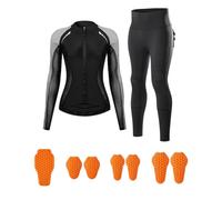 BHGRTSQ Women’s Breathable Mesh Motorcycle Jacket and Pants Set with CE Armor Protective Riding Gear Suit, Anti-Collision Motorbike Protective Clothing for Summer Riding(Size:M,Color:Dark grey)