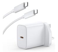 BHHB 45W AVS USB C Super Fast Charger, Adapter Plug UK compatible with i-Phone 17 16 15 Plus Pro Max Air, Samsung Galaxy S25 S24 S23 Ultra, i-Pad, Air-Pods, Fast Charging, 2M Type-C Power Cable