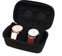 BHHBMT 2 Slot Watch Box EVA Hard Watch Storage Case Watch Display Box with Removable Watch Pillows Portable Watch Travel Case