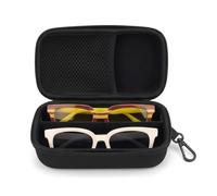 BHHBMT Double Eyeglasses Case, EVA Zipper Hard Shell Dual Sunglasses Organizer Portable Travel Glasses Case Sunglasses Case with Adjustable Slot for 2 Pairs of Glasses