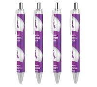 BHHJKK Alzheimer’sAwareness Month Retractable Ballpoint Pen Writing Ballpoint Black Ink Ball Pens Gifts for Students Office Stationery Supplies