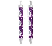 BHHJKK Alzheimer’sAwareness Month Retractable Ballpoint Pen Writing Ballpoint Black Ink Ball Pens Gifts for Students Office Stationery Supplies