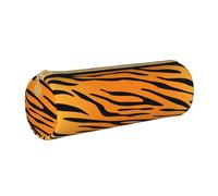 BHHJKK Animal Tiger Print Pencil Case Holder Tiger Skin Print Striped Zipper Pen Pouch Bag Stationery Cosmetic Organizer Bag for Office School College Work