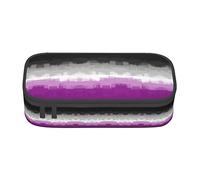 BHHJKK Asexual Pride Flag LGBTQ Pencil Case Large Capacity Pencil Box Pouch Cute Stationary for Women Men Adult
