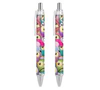 BHHJKK Ballpoint Pens 0.5 mm, Day Of The Dead Sugar Skull Removable Refillable Ball Point Pen, Comfortable Smooth Writing Pens for Home Office, Black Ink, 1 Pcs