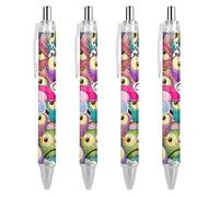 BHHJKK Ballpoint Pens 0.5 mm, Day Of The Dead Sugar Skull Removable Refillable Ball Point Pen, Comfortable Smooth Writing Pens for Home Office, Black Ink, 1 Pcs