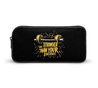 BHHJKK Be Stronger Than Your Excuses Pencil Case Funny Pencil Bag High Capacity Storage Pouch Portable Pen Organizer