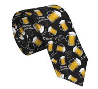 BHHJKK Beer Men's Ties 3.1" Classic Silk Mens Neckties Novelty Soft Neck Tie For Formal Business