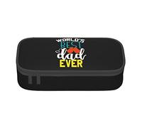 BHHJKK Best Dad Ever Happy Father's Day Pencil Case Large Capacity Pencil Box Pouch Cute Stationary for Women Men Adult