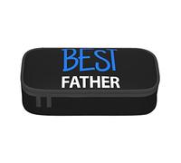 BHHJKK Best Dad Ever Happy Father's Day Pencil Case Large Capacity Pencil Box Pouch Cute Stationary for Women Men Adult