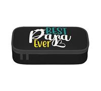 BHHJKK Best Dad Ever Happy Father's Day Pencil Case Large Capacity Pencil Box Pouch Cute Stationary for Women Men Adult