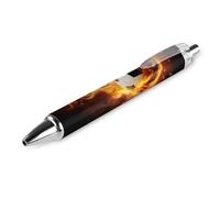 BHHJKK Black Pens Ballpoint Pen Ball Point Pen Smooth Writing Gel Pens Retractable 0.5 Fine Point for School Office Burning Pattern 2 PCS