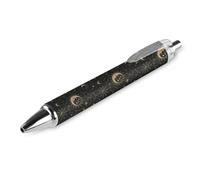 BHHJKK Black Pens Ballpoint Pen Ball Point Pen Smooth Writing Gel Pens Retractable 0.5 Fine Point for School Office Sun Moon Golden Boho Pattern 1 PCS