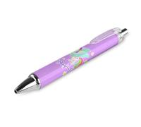 BHHJKK Black Pens Ballpoint Pen Ball Point Pen Smooth Writing Gel Pens Retractable 0.5 Fine Point for School Office Unicorn Pattern 4 PCS