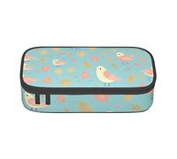 BHHJKK Blueberries Print Pattern Pencil Box with Zipper,Drawing Pencil Case Organizer Empty,Beautiful Large Capacity Portable Pencil Boxes for Office