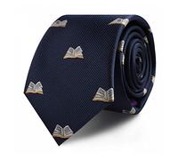 BHHJKK Book Worm Novelist Ties | Reader Novel Lover Ties for Men | Writer Woven Skinny Neckties | Present for Work Colleague | Bday Prezzie for Guys (Book)