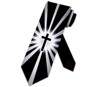 BHHJKK Christian Ties Men's Religious Neckties Faith Cross Necktie