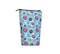 BHHJKK Cloud Donuts Standing Pencil Case Telescopic Pencil Holder Pouch Cosmetics Bags Desk Stationery Organizer Box for Office Supplies