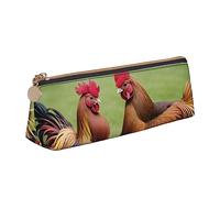 BHHJKK Cow Print Patterns Pen Case Small Pencil Bag Triangle Pu Leather Pen Pouch Pen Bag Storage Bag with Zipper