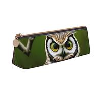 BHHJKK Cow Print Patterns Pen Case Small Pencil Bag Triangle Pu Leather Pen Pouch Pen Bag Storage Bag with Zipper