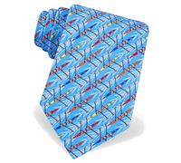 BHHJKK "Crew Tie Men's Canoe Rowing Race College Light Blue Silk Necktie