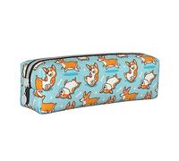 BHHJKK Cute Animal Dog Print Pencil Case Holder Pouch with Zipper Leather Pen Pencil Bags Box Organizer Cosmetic Makeup Bag Storage Bag