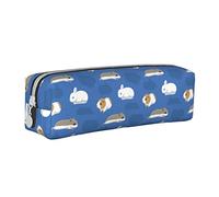 BHHJKK Cute Cartoon Guinea Pig Pattern Pencil Case Holder Pouch with Zipper Leather Pen Pencil Bags Box Organizer Cosmetic Makeup Bag Storage Bag
