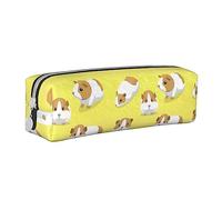 BHHJKK Cute Cartoon Guinea Pig Pattern Pencil Case Holder Pouch with Zipper Leather Pen Pencil Bags Box Organizer Cosmetic Makeup Bag Storage Bag