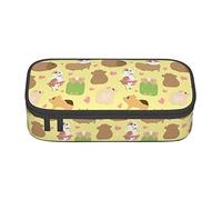 BHHJKK Cute Cartoon Guinea Pig Pattern Pencil Case Large Capacity Pencil Box Pouch Cute Stationary for Women Men Adult