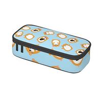 BHHJKK Cute Cartoon Guinea Pig Pattern Pencil Case Pen Pouch Stationary Bag Cosmetics Bags Desk Stationery Organizer Box Holder for Office Women Men