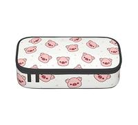 BHHJKK Cute Cartoon Pig Pattern Pencil Case Large Capacity Pencil Box Pouch Cute Stationary for Women Men Adult