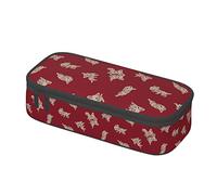 BHHJKK Cute Chihuahua Dog Pattern Pencil Case Pen Pouch Stationary Bag Cosmetics Bags Desk Stationery Organizer Box Holder for Office Women Men