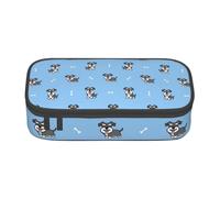 BHHJKK Cute Dog of Schnauzer Animal Pattern Pencil Case Big Capacity Pencil Pouch Makeup Bag Office Supplies Stationery Pencil Box with Zipper