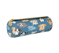BHHJKK Cute Dog Pencil Case Holder Puppy Pattern Zipper Pen Pouch Bag Stationery Cosmetic Organizer Bag for Office School College Work