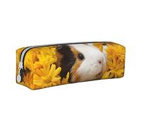 BHHJKK Cute Guinea Pig Pattern Pencil Case Holder Pouch with Zipper Leather Pen Pencil Bags Box Organizer Cosmetic Makeup Bag Storage Bag