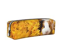 BHHJKK Cute Guinea Pig Pattern Pencil Case Holder Pouch with Zipper Leather Pen Pencil Bags Box Organizer Cosmetic Makeup Bag Storage Bag