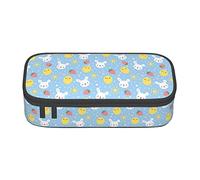 BHHJKK Cute Strawberry Bunny and Chicken Pattern Pencil Case Large Capacity Pencil Box Pouch Cute Stationary for Women Men Adult