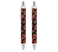 BHHJKK D C Black Retractable Ballpoint Pen 0.5mm Fine Point Work Pen Quick Dry Smooth Write Pens 1 PCS