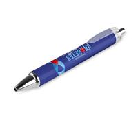 BHHJKK Diabetes Awareness Month Blue Ribbon Retractable Ballpoint Pen Portable Black Ink Ball Pen Work Pens for Office Stationery Supplies Gifts