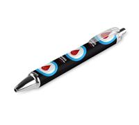 BHHJKK Diabetes Awareness Month Blue Ribbon Retractable Ballpoint Pen Writing Ballpoint Black Ink Ball Pens Gifts for Students Office Stationery Supplies