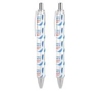 BHHJKK Diabetes Awareness Month Blue Ribbon Retractable Ballpoint Pen Writing Ballpoint Black Ink Ball Pens Gifts for Students Office Stationery Supplies