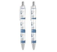 BHHJKK Diabetes Awareness Month Blue Ribbon Retractable Ballpoint Pen Writing Ballpoint Black Ink Ball Pens Gifts for Students Office Stationery Supplies