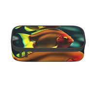 BHHJKK Eagle Head Pattern Pencil Box with Zipper,Drawing Pencil Case Organizer Empty,Beautiful Large Capacity Portable Pencil Boxes for Office