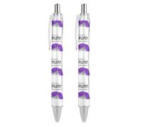 BHHJKK Epilepsy Awareness Month Purple Ribbon Retractable Ballpoint Pen Writing Ballpoint Black Ink Ball Pens Gifts for Students Office Stationery Supplies