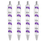 BHHJKK Epilepsy Awareness Month Purple Ribbon Retractable Ballpoint Pen Writing Ballpoint Black Ink Ball Pens Gifts for Students Office Stationery Supplies